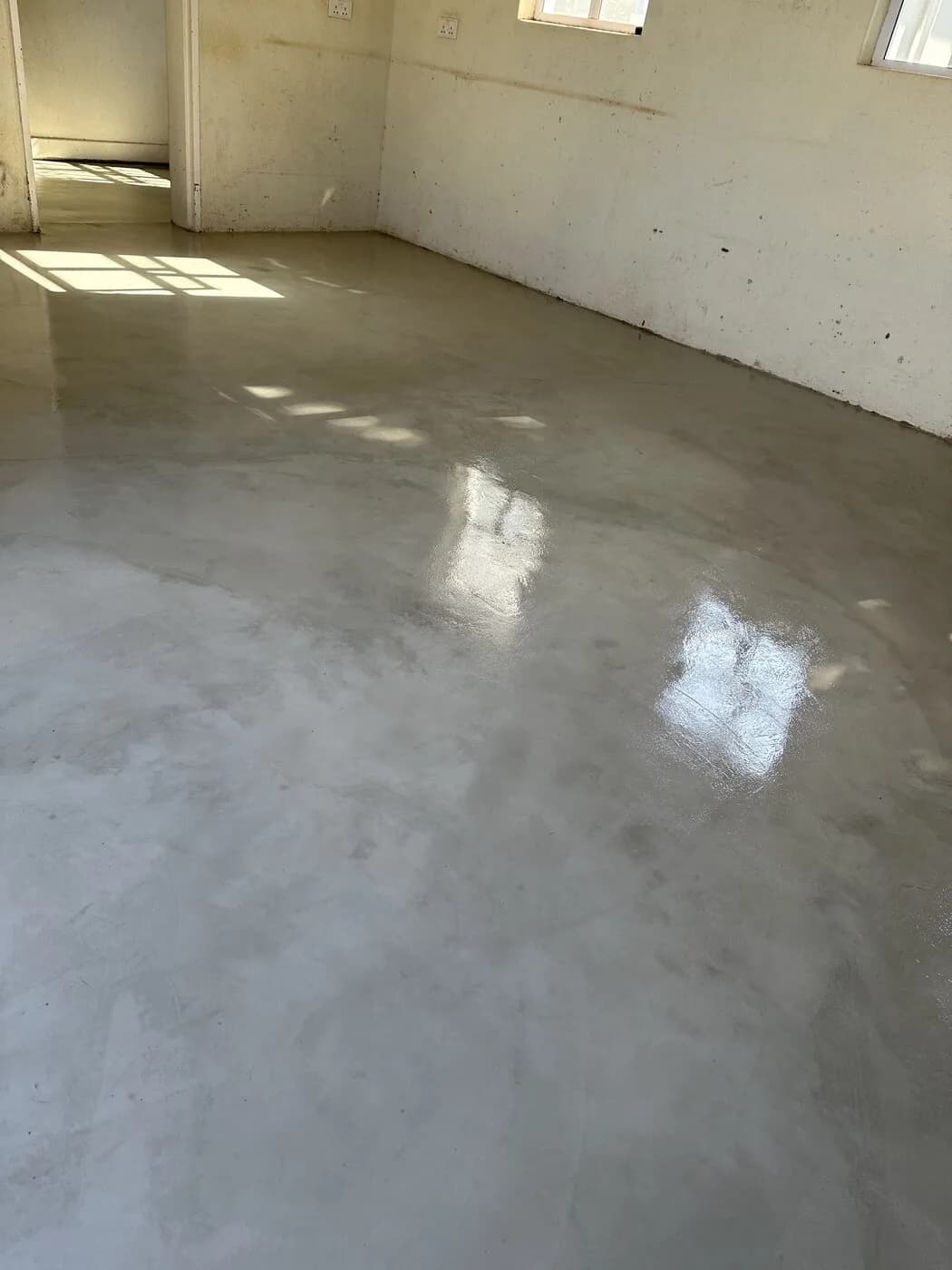 Designer epoxy floor in a private residence
